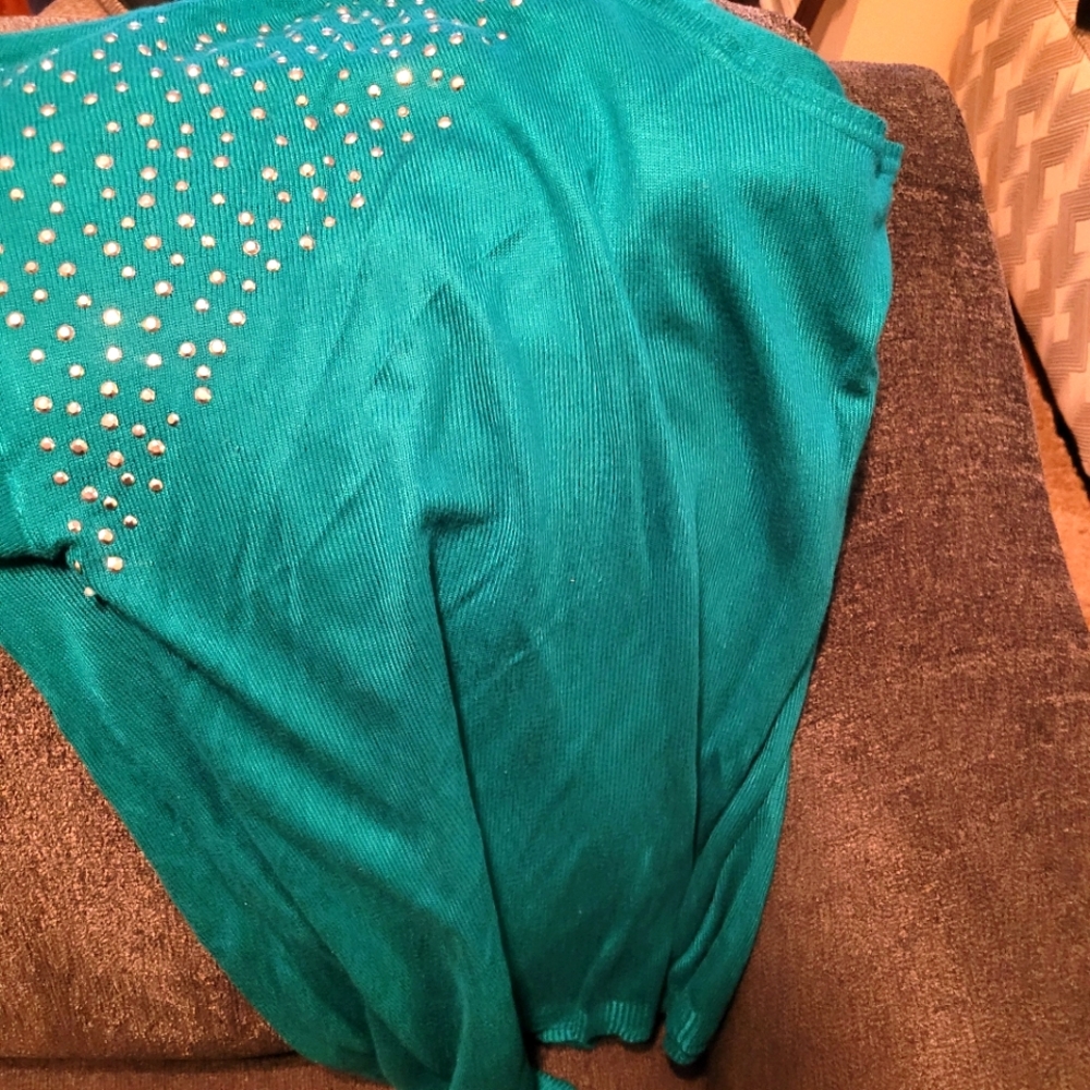 Cute Fashion Sweater with Silver Accents